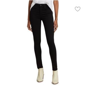 NWT rag & bone no fade black cate mid rise skinny jeans.  Size 25.